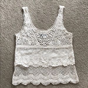 American eagle crochet top